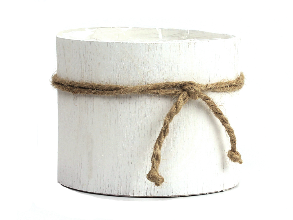 Obal dýhový ∅ 12 cm kulatý bílý