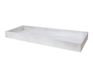 Tác dřevěný 35 x 10 cm obdélník bílý