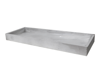 Tác dřevěný 35 x 10 cm obdélník šedý