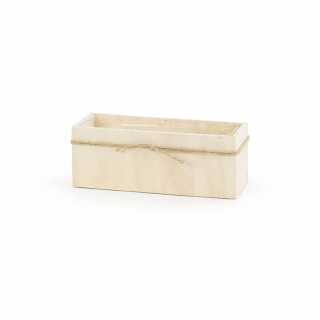 Truhlík dýha 21 cm x 7 cm x 7 cm bílý obdélník