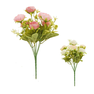 Ranunculus drobné květy zeleň 31 cm mix barev