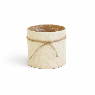 Obal dýhový 10 cm kulatý bílý výška 10 cm